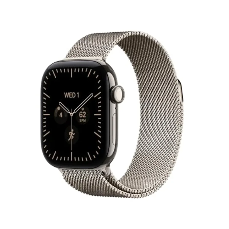 Apple Watch Series 12 - Cellular - 42mm - Milanese Loop - S/M - Natural · Natural · MJGH4LS/A