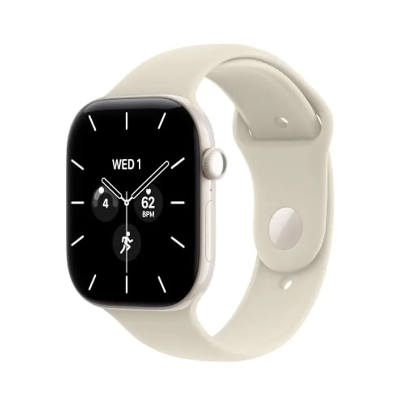 Apple Watch Series 12 - Cellular - 46mm - Sport Band - M/L · Pearl White · MJH24LS/A